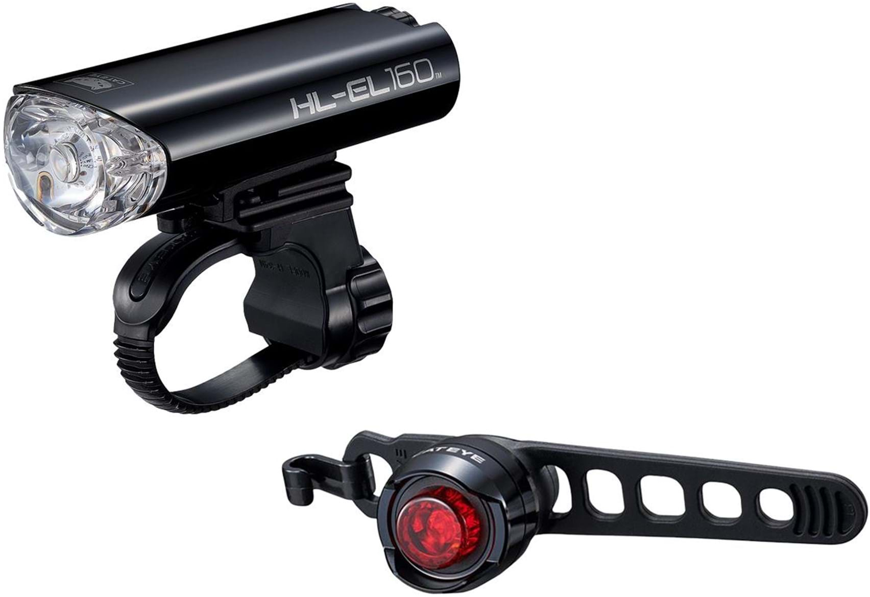 Cateye  EL-160 and Orb Front and Rear Cycle Light Set  NO COLOUR