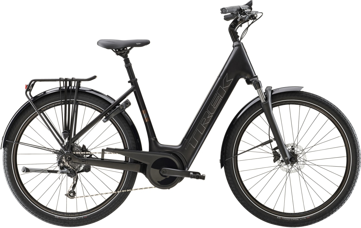Trek 2023  Verve+ 3 Lowstep 400 WH Electric Hybrid Bike XS SATIN TREK BLACK
