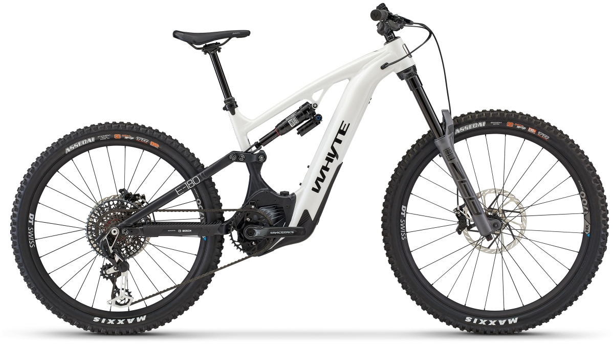 Whyte 2024  E-180 Works Full Suspension Electric Mountain Bike EXTRA LARGE Gloss White with Matt Black