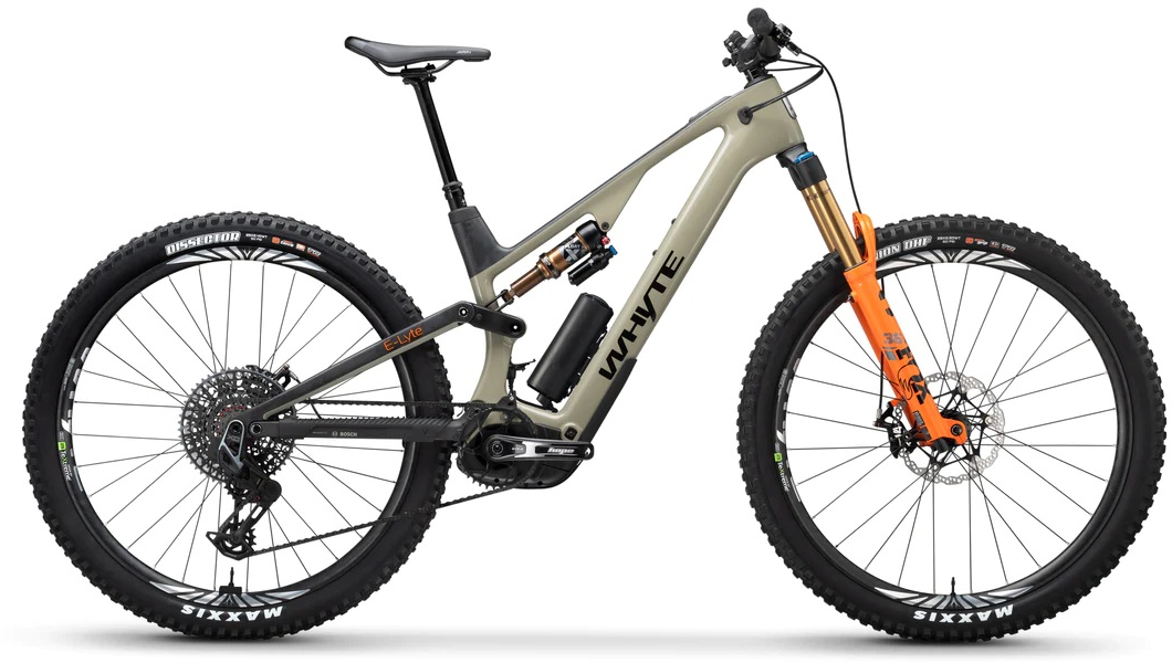 Whyte 2024  E-Lyte 150 Works Full Suspension Electric Mountain Bike SMALL Gloss Olive with UD Carbon