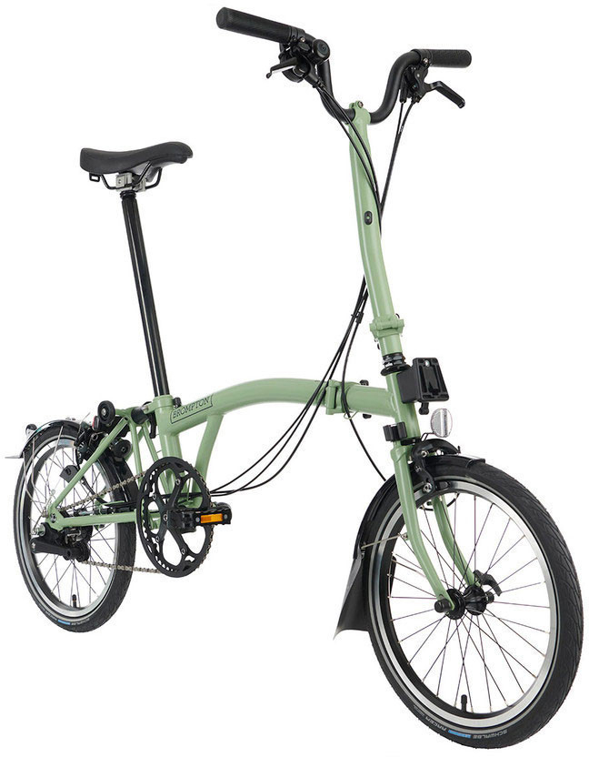 Brompton  C Line Urban 2 Speed Folding Bike Mid Handlebar Matcha Green