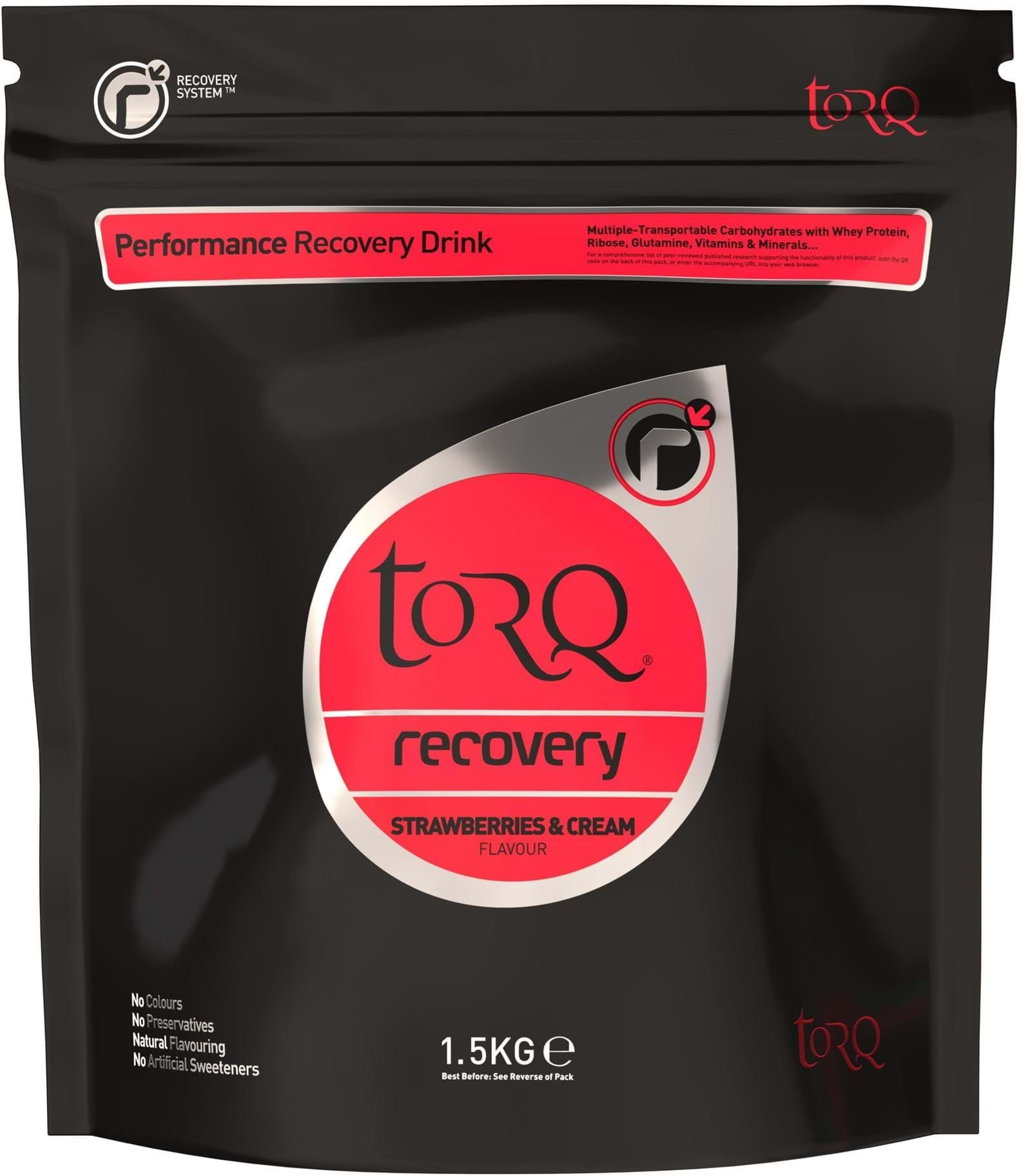 TORQ  Recovery Drink 1 X 1.5KG NO SIZE STRAWBERRIES & CREAM