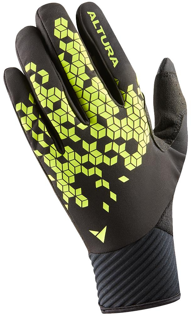 Altura  Nightvision Windproof Gloves 2XL BLACK/HI-VIZ YELLOW