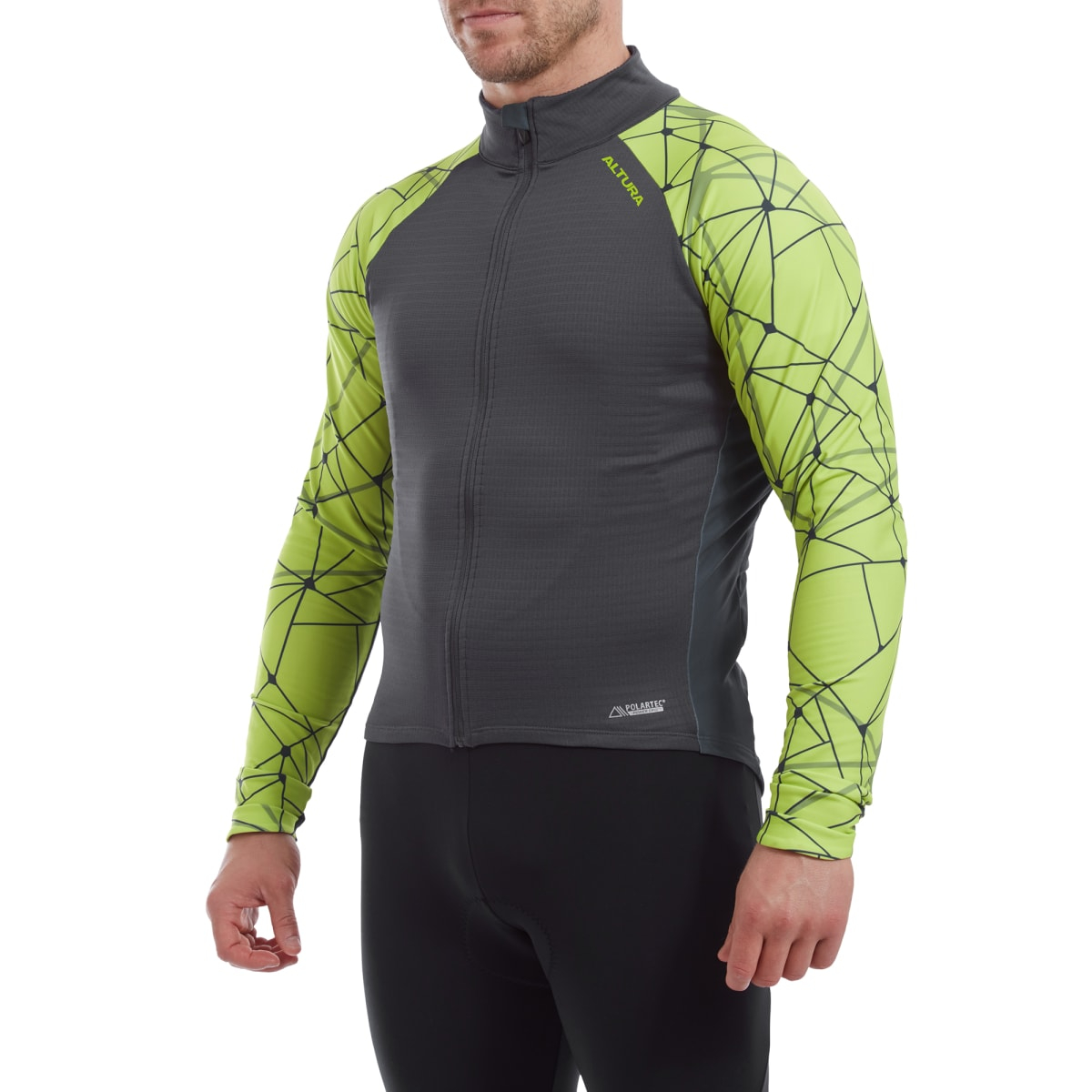Altura  Icon Long Sleeve Mens Windproof Jersey S NAVY/LIME