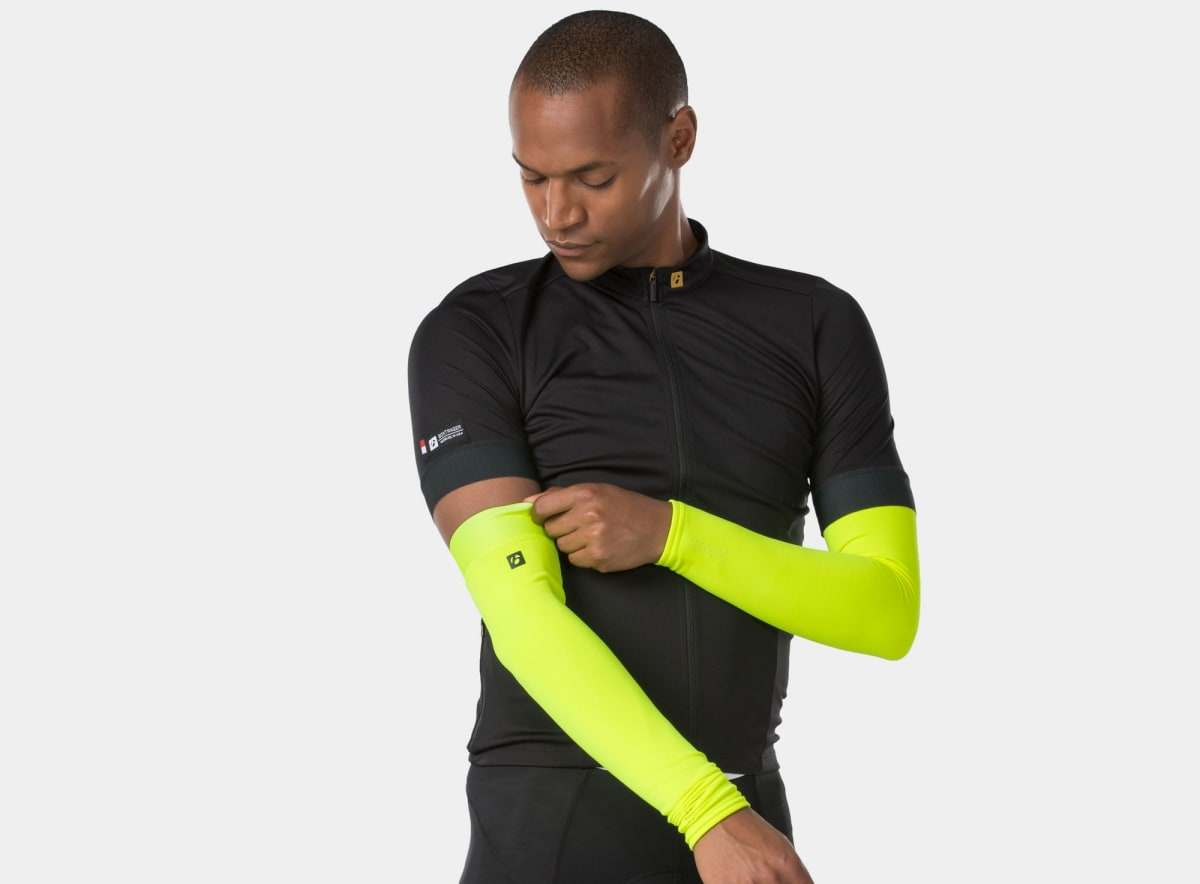 Bontrager  Thermal Arm Warmers in Black L RADIOACTIVE YELLOW
