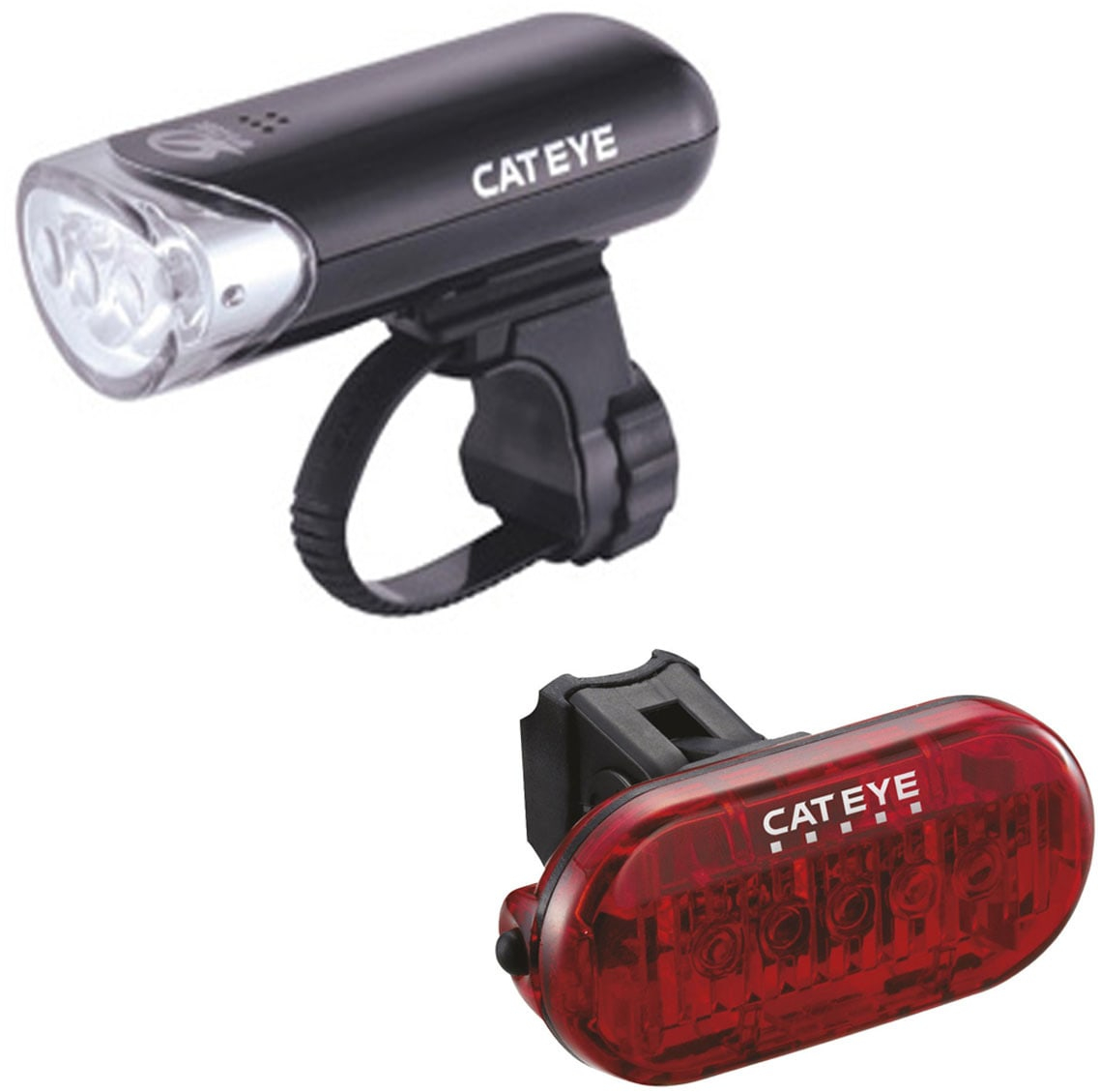 Cateye  EL135 and TL155 OMNI 5 FRONT and REAR Cycle Light Set  NO COLOUR