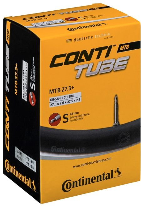 Continental  MTB Inner Tube 26X1.75-2.50 Light Presta 42mm BLACK