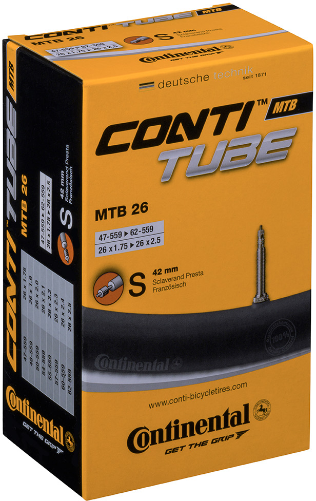 Continental  MTB Inner Tube 27.5X2.60-2.80 Presta 42mm BLACK