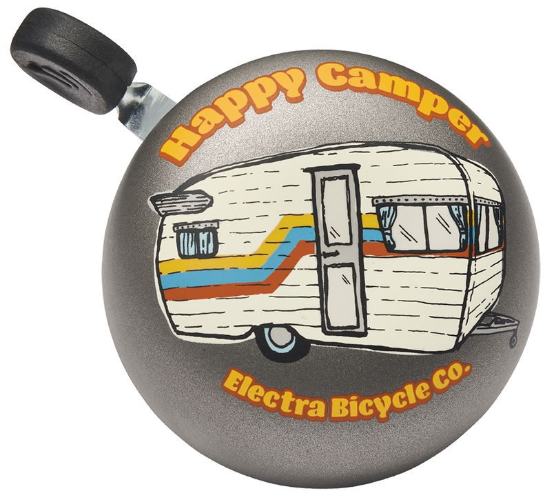 Electra  Happy Camper Small Ding-Dong Bike Bell ONE SIZE GRAPHITE
