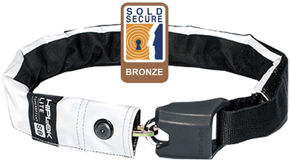 Hiplok  Lite Wearable Superbright Chain Lock 6x750mm Sold Secure Bronze  HI-VIZ
