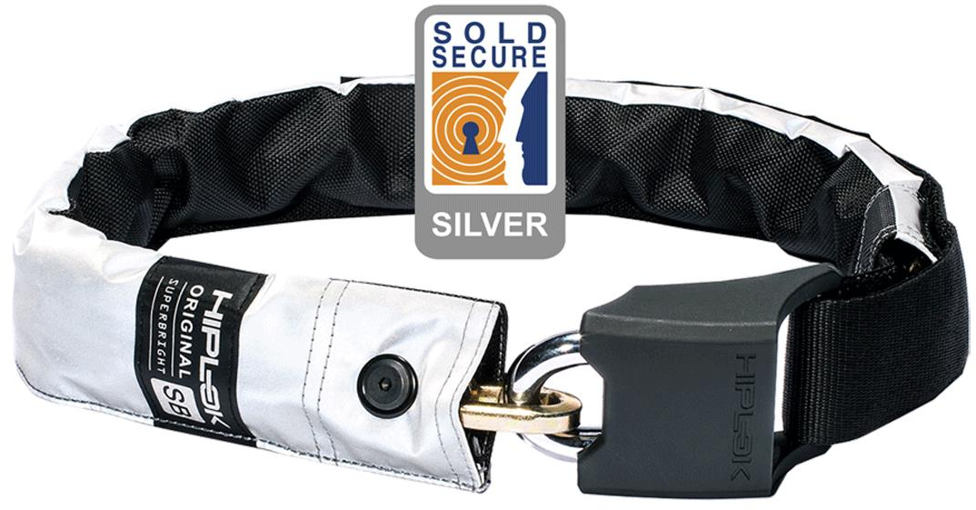 Hiplok  Original v1.5 Wearable High Visibility Chain Lock Sold Secure Silver  HI-VIZ
