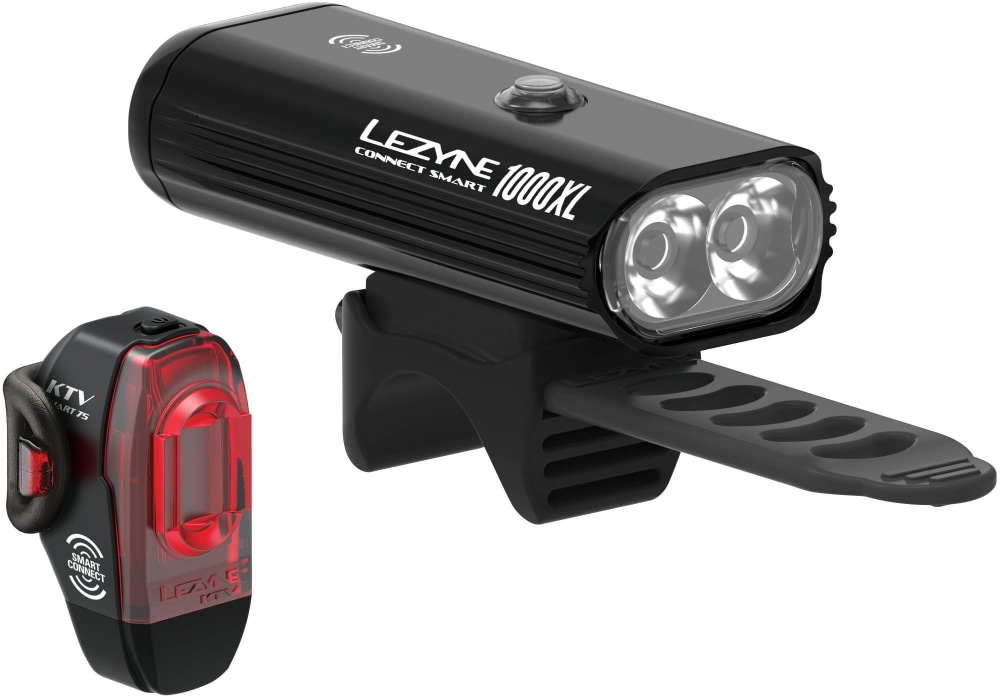 Lezyne Connect Smart 1000XL/KTV Pro Smart Light Set Black