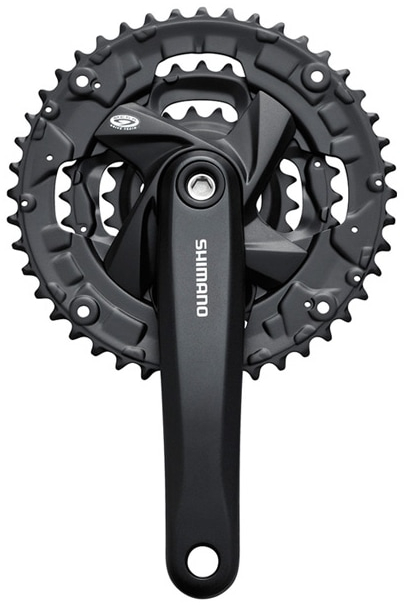 Shimano  Acera FC-M371 Square Taper Chainset Without Chainguard 44 / 32 / 22 TEETH 175 MM Black