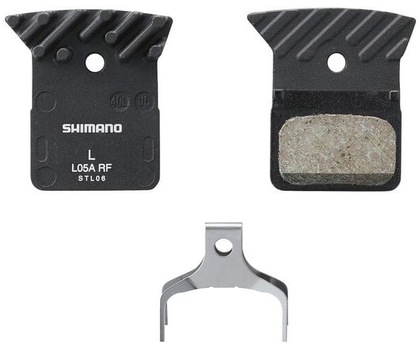 Shimano  L05A-RF disc pads & spring, alloy back with cooling fins, resin ONE SIZE Black
