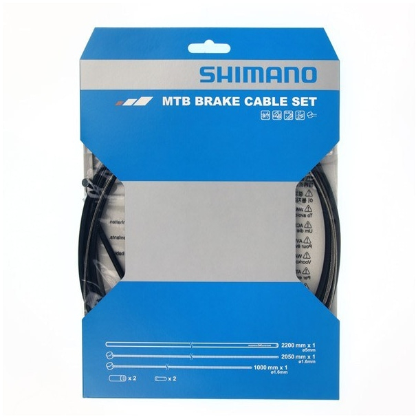 Shimano  MTB XTR brake cable set black  Black from Cycles UK