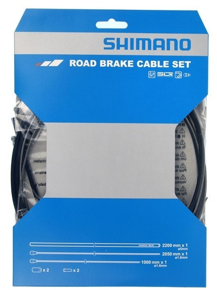 Shimano  Dura-Ace stainless steel road brake cable set  Black