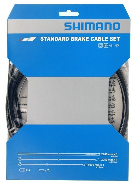 Shimano  Road and MTB Brake Cable Set ONE SIZE Black from Cycles UK