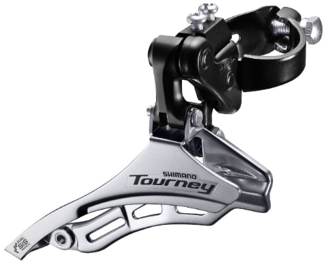 Shimano  Tourney FD-TY300 6/7-speed Triple Front Derailleur Top Pull NONE SILVER