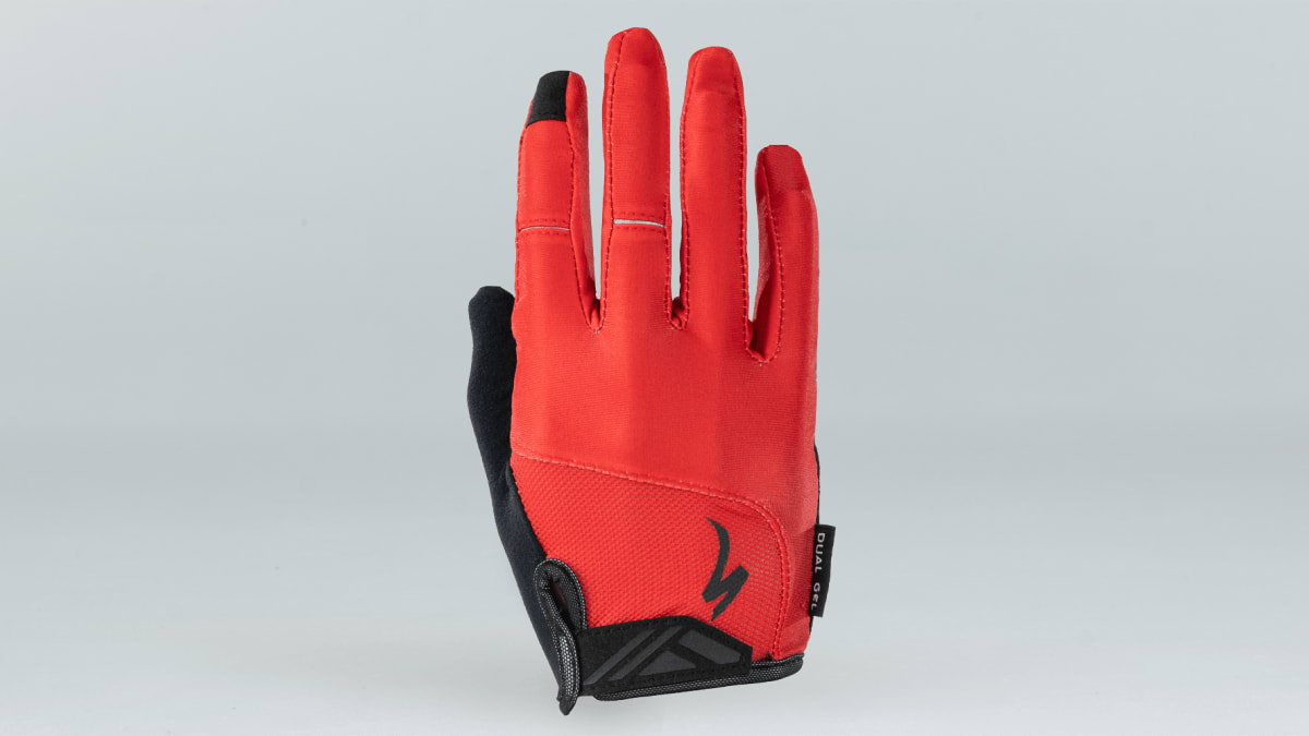 Specialized  Body Geometry Dual-Gel Long Finger Gloves M Red