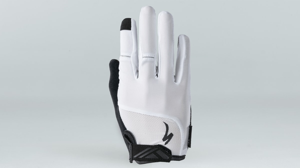 Specialized  Body Geometry Dual-Gel Long Finger Gloves M White