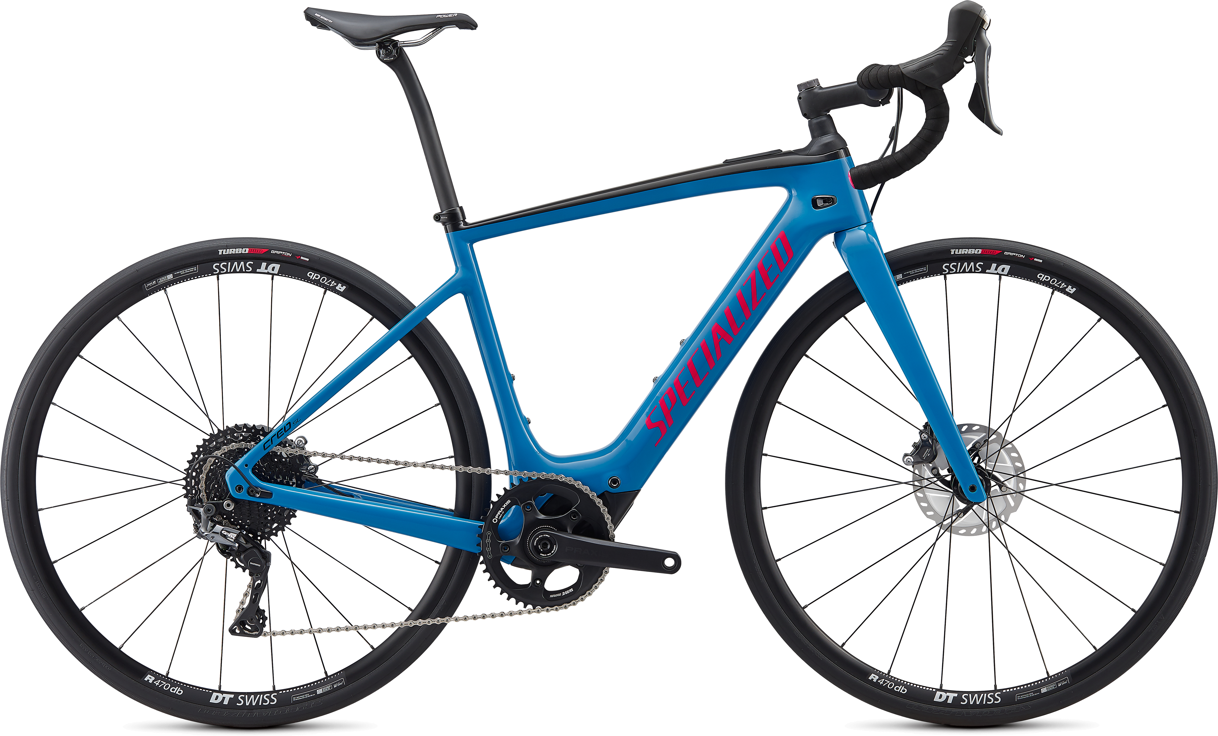 Specialized 2021  Turbo Creo SL Comp Carbon Electric Road Bike L Pro Blue /Vivid Pink / Black
