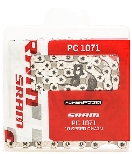 Sram  PC-1071 Hollow Pin 10 Speed Chain 114 Link With Powerlock 10 SPEED Silver