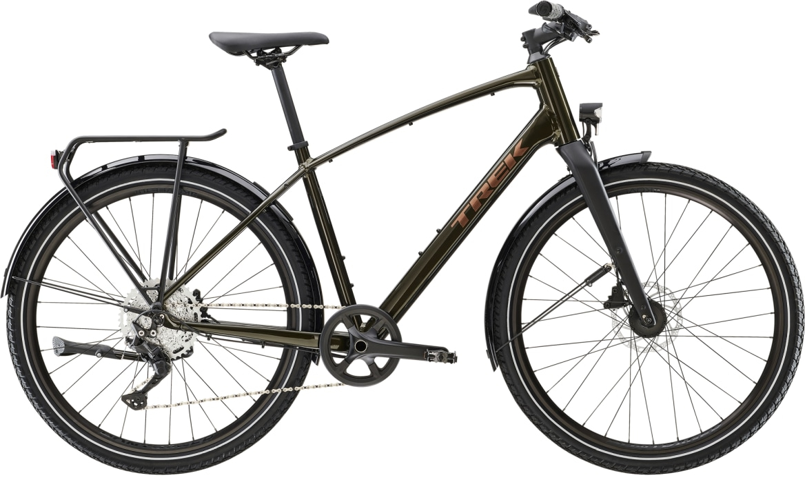 Trek 2023  Dual Sport 3 Equipped Gen 5 Hybrid Bike in Black Olive XL BLACK OLIVE
