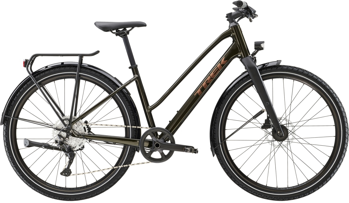 Trek 2023  Dual Sport 3 Equipped Stagger Gen 5 Hybrid Bike in Black Olive L BLACK OLIVE
