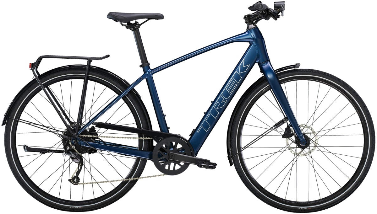 Trek 2023  FX+ 2 Hybrid Electric Bike XL - 28 WHEEL SATIN MULSANNE BLUE
