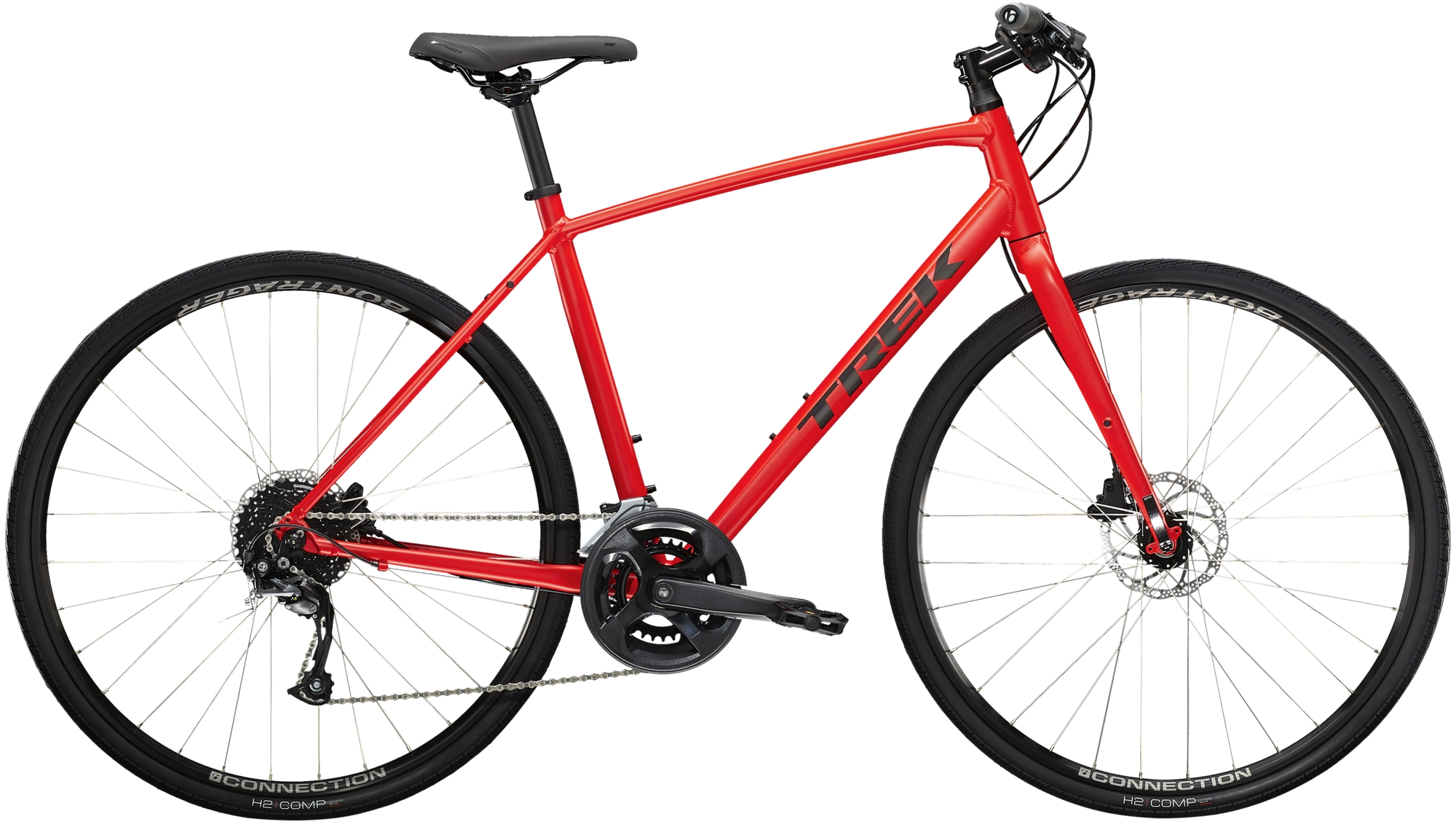Trek 2023  FX 2 Disc Hybrid Bike XS SATIN VIPER RED