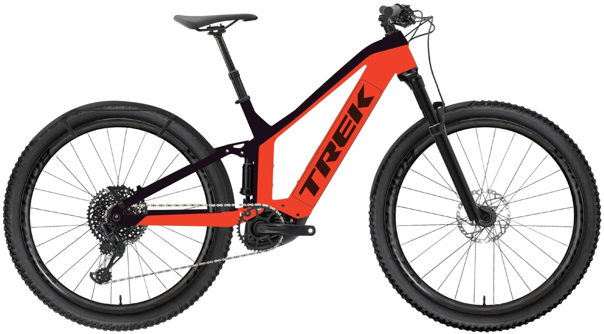 Trek 2023  Powerfly FS 4 Gen 3 625Wh Electric Mountain Bike XS - 27.5 WHEEL LAVA/ TREK BLACK