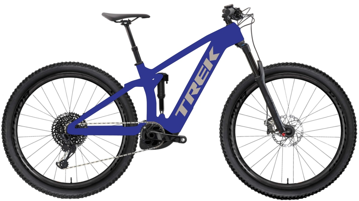 Trek 2023  Rail 9.5 Gen 4 750Wh Electric Mountain Bike S - 29 WHEEL HEX BLUE