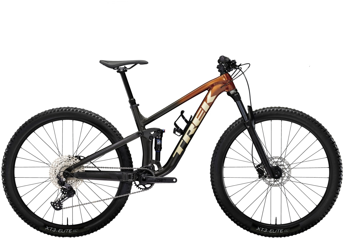 Trek 2022  Top Fuel 5 Full Suspension Mountain Bike M PENNYFLAKE TO DNISTER BLACK FADE