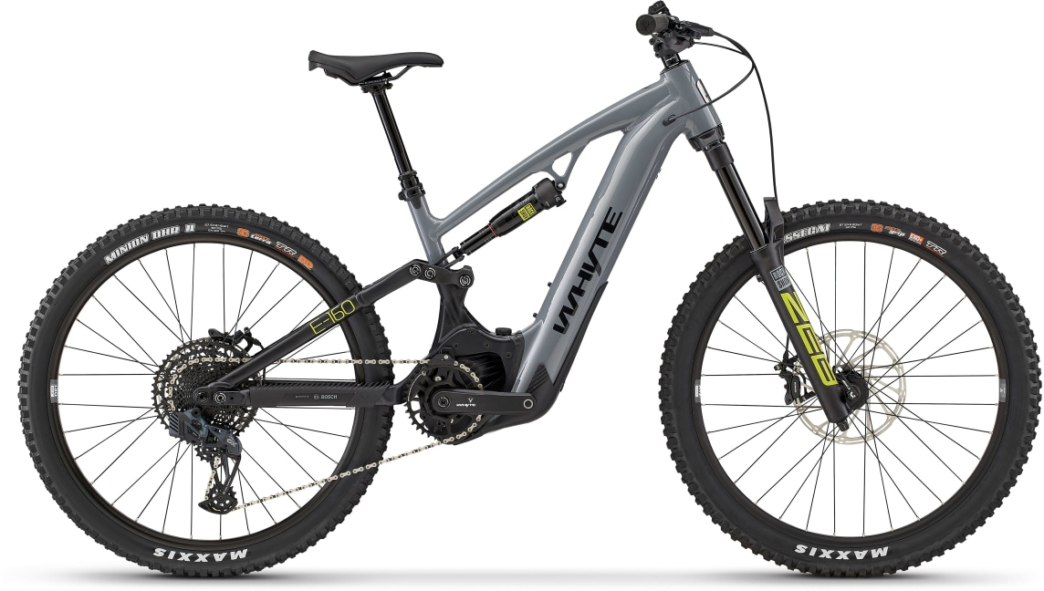 Whyte 2024  E-160 S Full Suspension Electric Mountain Bike MEDIUM Gloss Grey with Matt Black from Cycles UK